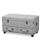 Baxton Studio Flynn Transitional Grey Upholstered 2-Drawer Storage Trunk Ottoman 162-10516 - alternate 1